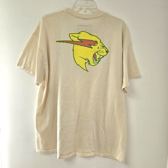 Mr Beast T-Shirt XL Mens Short Sleeve Oatmeal Logo Panther Lightning Bolt - Picture 1 of 7